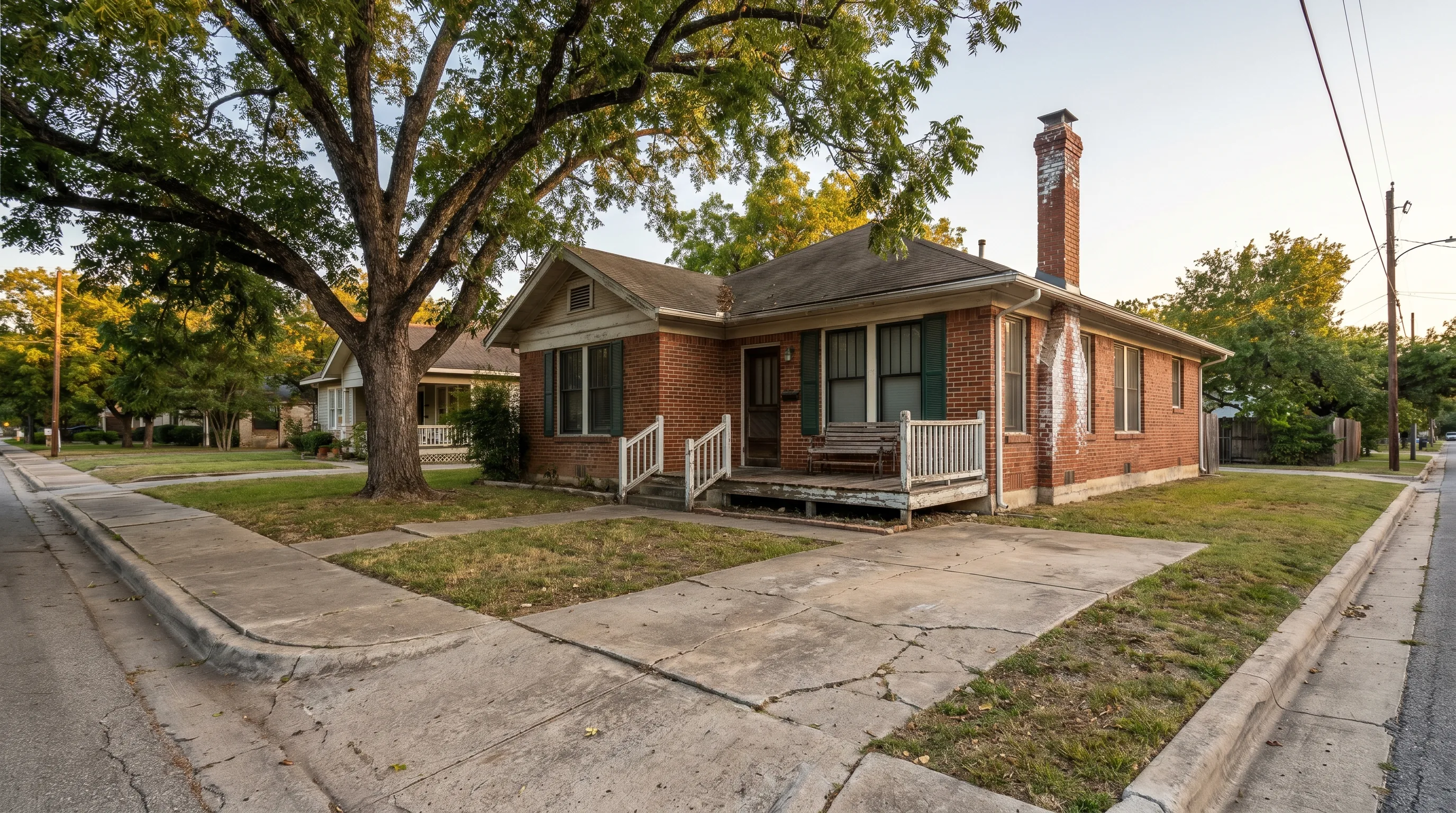 Recent New Braunfels purchase — 1920s German-heritage downtown brick house we bought as-is